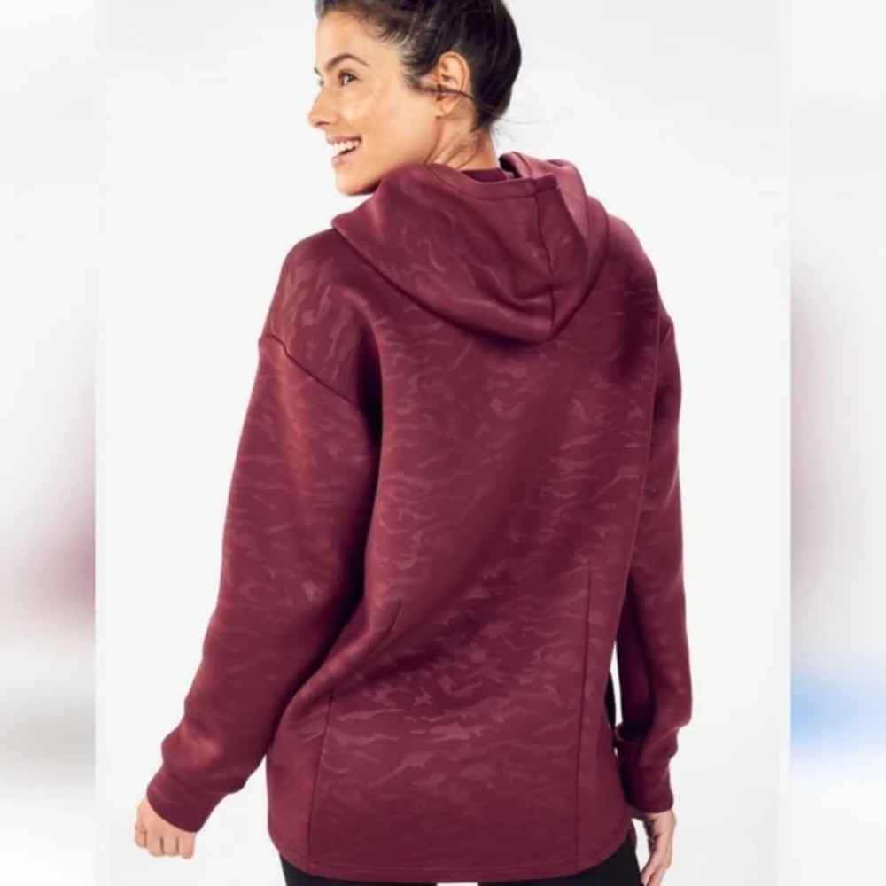 Lotta Cocoon Hoodie Black Cherry
